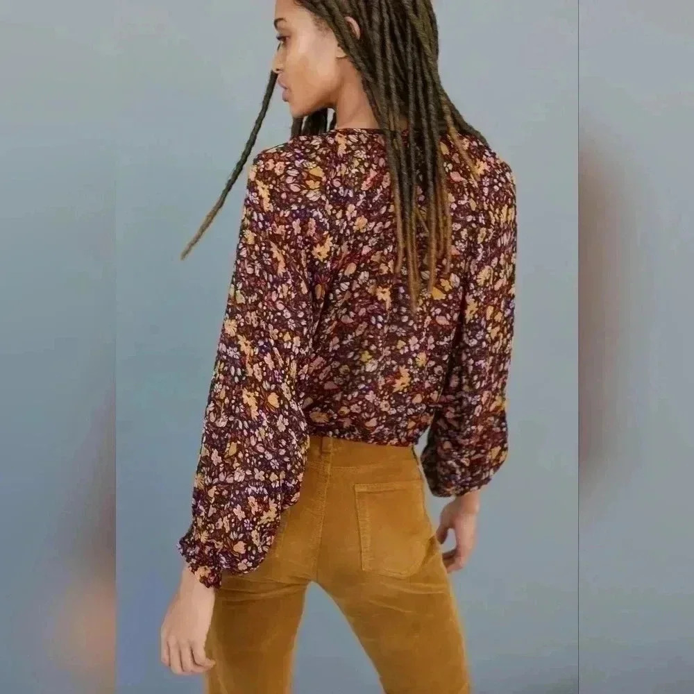NWOT Anthropologie Pauline Balloon Sleeve Blouse XS - Picture 7 of 7